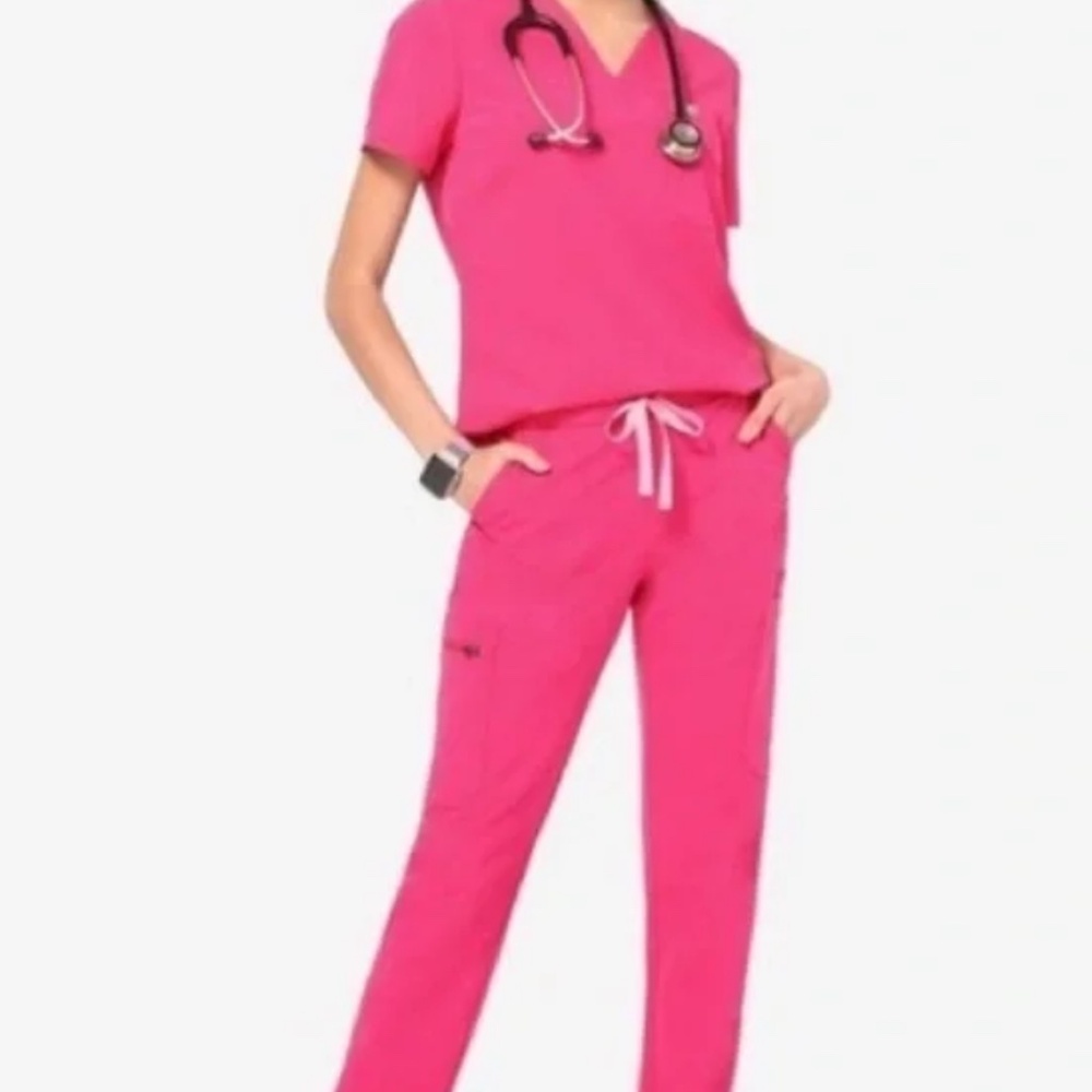 Figs SHOCKING PINK Yola Skinny scrub pants, SOLD OUT, size Small Regular